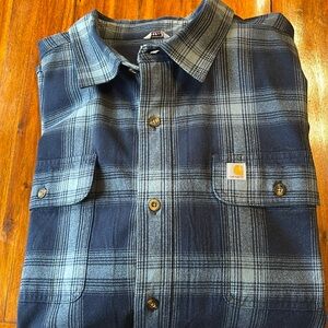 Carhartt 2XL blue flannel❤️